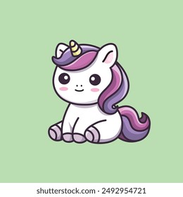 Cute unicorn with pink mane, MODERN STYLE UNICORN