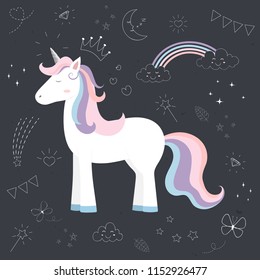 Cute Unicorn Princess, Magic creature.