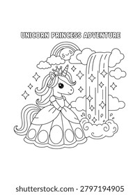 Cute Unicorn Princess and