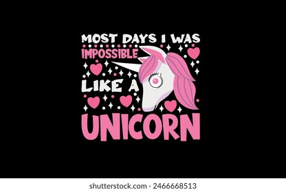 cute unicorn print. t shirt design with original holographic calligraphic text .Kids magic slogan, for clothes, banner, girls, women, child. hand written text 