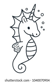 Seahorse Drawing Stock Vectors Images Vector Art Shutterstock