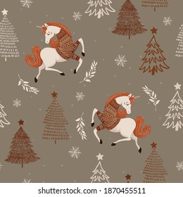 cute unicorn seamless pattern, vector illustration, children artworks, t-shirt wallpapers greeting cards prints