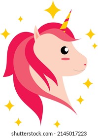 Señal, símbolo o logotipo de unicornio para tu linda compañía