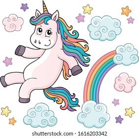 Cute Unicorn Topic Image 4 Eps10 Stock Vector (Royalty Free) 1616203342 ...