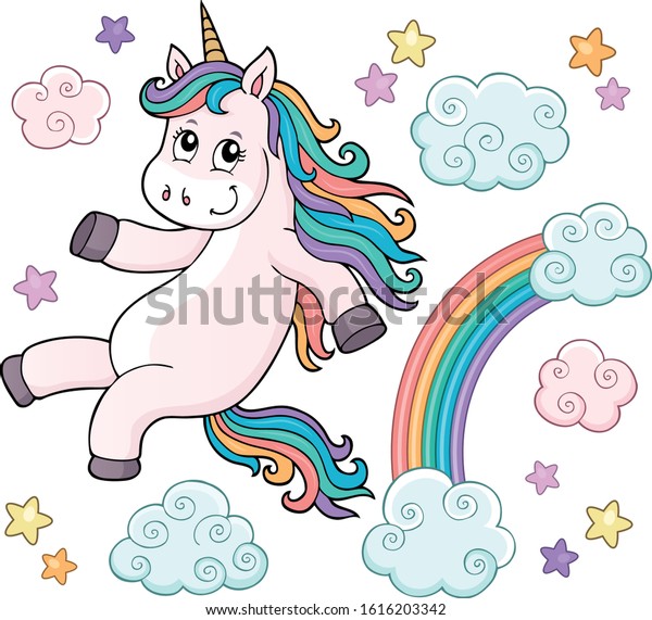 Cute Unicorn Topic Image 4 Eps10 Stock Vector (Royalty Free) 1616203342 ...