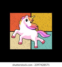 Cute Unicorn t-shirt design vector, Unicorn t-shirt design