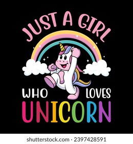 Cute Unicorn t-shirt design vector, Unicorn t-shirt design