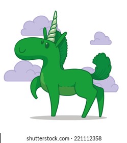 Cute unicorn, vector