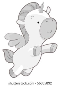 Cute Unicorn - Vector