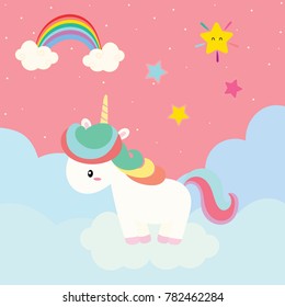 cute unicorn vector