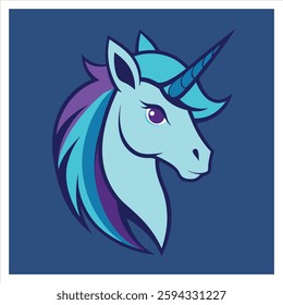 cute unicorn vector art illustration 