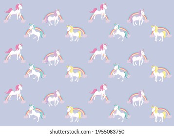 cute unicorn. vector background with unicorns 