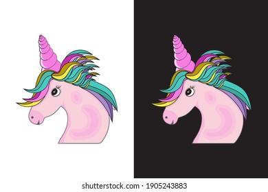 cute unicorn vector design illustration for t-shirt and any print item