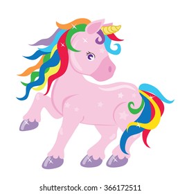 Cute unicorn vector illustration