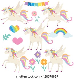 Cute Unicorn Vector Illustration Stock Vector (Royalty Free) 428378959