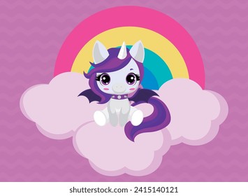 Cute unicorn, vector illustration, for backgrounds and fabrics pattern, repeat