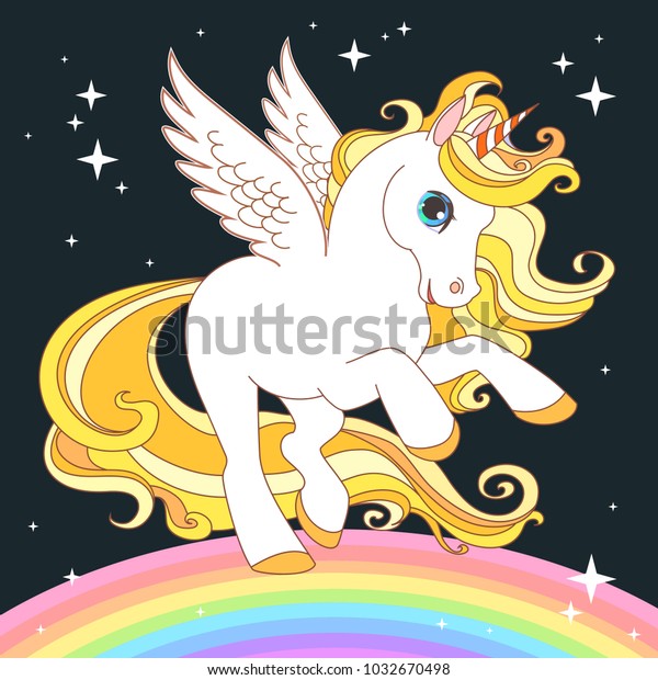 Cute Unicorn Vector Illustration Children Design Stock Vector (Royalty ...