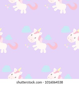 cute unicorn vector illustration seamless design for  print fabric or other 