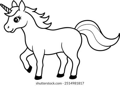 Eine niedliche Einhorn-Vektorgrafik