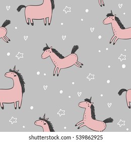 cute unicorn vector print