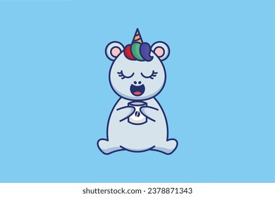 cute unicorn vector template logo design