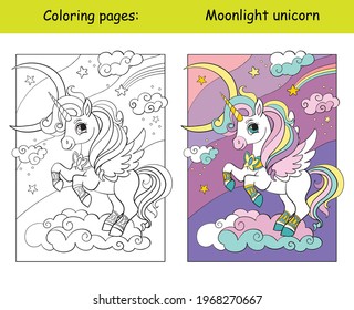 1,190 Unicorn With Wings Outline Images, Stock Photos & Vectors ...