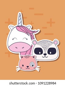 Cute unicorns design