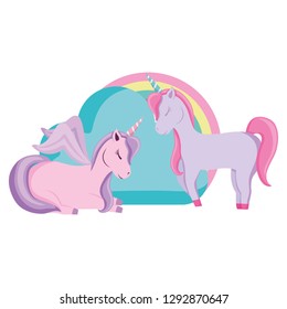 cute unicorns design