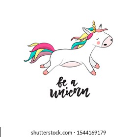 Unicorns Real Quote Unicorn Vector Stock Vector (Royalty Free) 1798059127