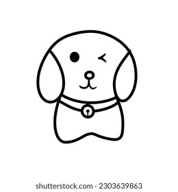 cute, unique and adorable dog sketch illustration