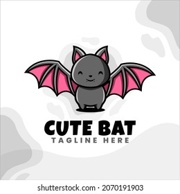 cute and unique bat logo design