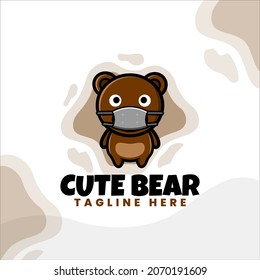 cute and unique bear logo design