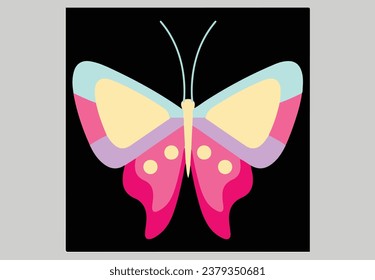 cute and unique colorful butterfly vector