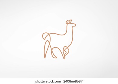 El bonito y único logo de llama está formado por delgadas líneas abstractas. El logo parece desordenado pero aún limpio y pegadizo.