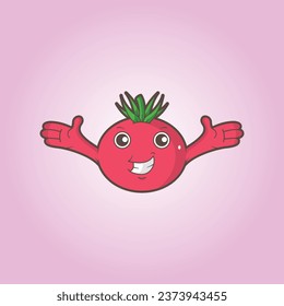 Cute and unique tomato mascot