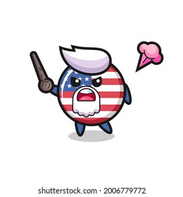 cute united states flag badge grandpa is getting angry , cute style design for t shirt, sticker, logo element