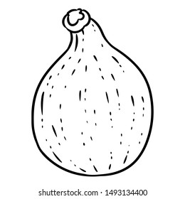 Cute unusual halloween pumpkin hand drawn doodle. Isolated on white illustration