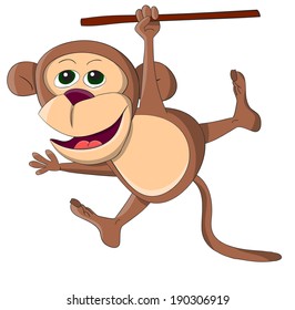 Cute unusual vector monkey