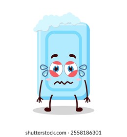 cute upset expression of soap cartoon character
