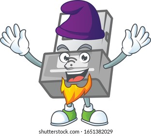 Cute USB wireless adapter mascot icon performed as an Elf on the stage