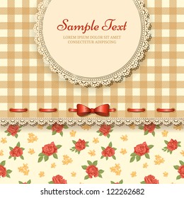 Cute valentine background with floral pattern