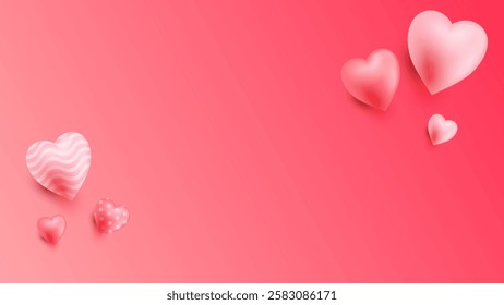 cute valentine background with love and big heart