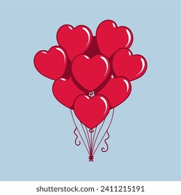 ilustración vectorial de balón valentino lindo