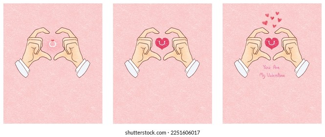 cute Valentine card idea, Valentine vector