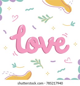 Cute Valentine Card with Pattern