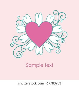 cute valentine card. vector illustration