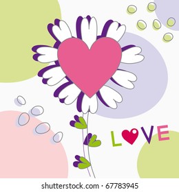 cute valentine card. vector illustration