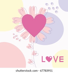 cute valentine card. vector illustration