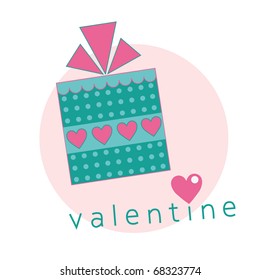 cute valentine card. vector illustration