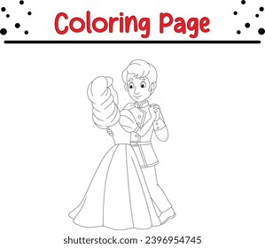 cute valentine coloring book page